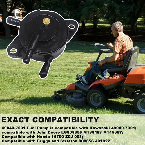 Miniatura 6 de Bomba de combustible OXCANO 49040-7001 Compatible con motor Kawasaki 15HP-25HP, motor Kohler 17HP-25HP, motor Briggs Stratton, Honda GX610 GX620