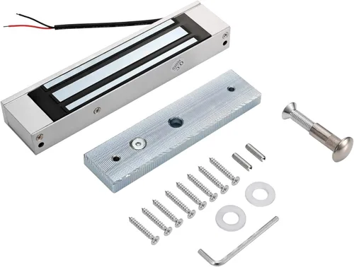Miniatura 4 de Cerradura electromagnética eléctrica de 180 kg 350 libras de fuerza de retención, electroimán de 12V, modo seguro NC, puerta única para sistema