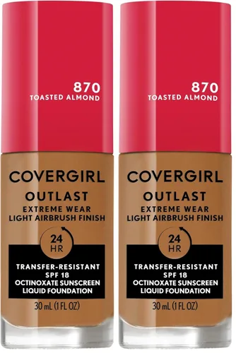 Miniatura 28 de Covergirl Outlast Extreme Wear Base líquida 3 en 1 de cobertura completa, protector solar SPF 18, beige pulido, 1 onza líquida