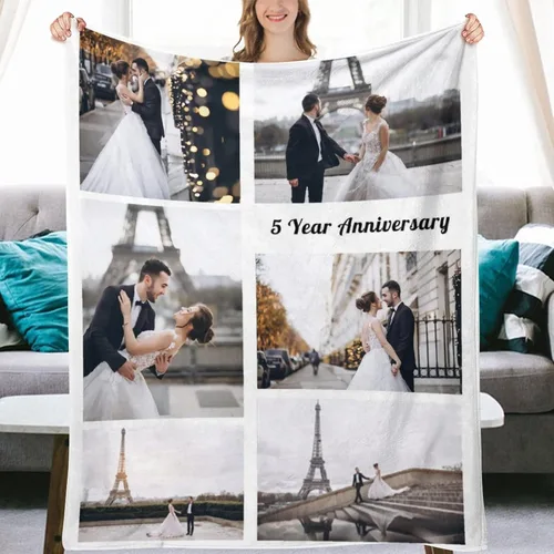 Miniatura 10 de Manta personalizada con texto fotográfico, manta con imagen para bebé, madre, padre, adultos, amigos, amantes, perros, mascotas, manta de franela