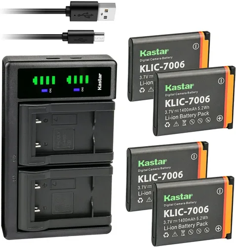 Miniatura 7 de Kastar KLIC-7006 LTD2 - Cargador de batería USB compatible con Kodak Easyshare M532, Easyshare M550, Easyshare M552, Easyshare M575, Easyshare M577