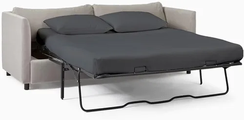 Miniatura 14 de Juego de sábanas de 500 hilos para sofá cama de algodón egipcio puro (35.8 x 71.7 in), color beige sólido con bolsillo de hasta 5.9 in