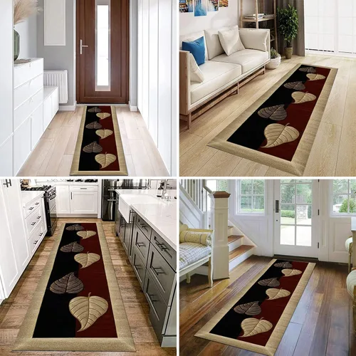 Miniatura 3 de BUKHOP Alfombra larga para pasillo, de 23.6 in/31.5 in/39.4 in/47.2 in de ancho, suave, antideslizante, fácil de limpiar, alfombra de pasillo