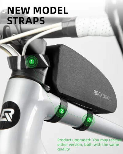 Miniatura 2 de ROCKBROS - Bolsa de tubo superior para bicicleta, 100% impermeable, bolsa para marco frontal de bicicleta, bolsa de accesorios de bicicleta para MTB