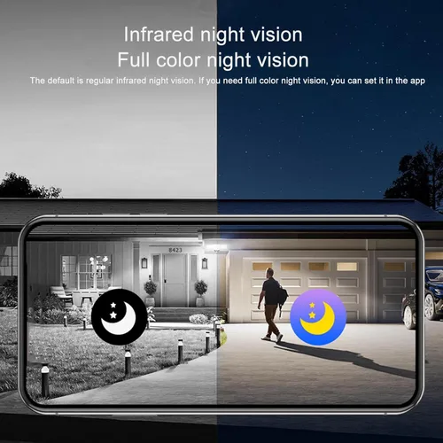 Miniatura 8 de Pyhodi Cámara de seguridad solar al aire libre WiFi inalámbrica HD NightIP66 cámara de vigilancia, detección humana NightPIR de color, 2 vías