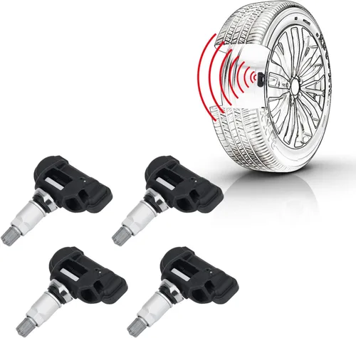 Paquete de 4 sensores A0009050030 del sistema de monitoreo de presión de neumáticos (TPMS) compatibles con Smart Fortwo Mercedes Benz B250 C230 C250