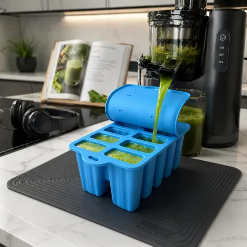 Miniatura 5 de Popsicle Mold Silicone Popsicle Molds,10-Cavity Homemade Popsicle Moulds,Easy Release Ice Pop Maker,BPA Free,with 100 Popsicle Sticks 100 Popsicle