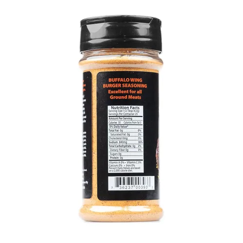 Miniatura 4 de Hi Mountain Condimento gourmet para hamburguesas Mezcla de alas de búfalo Bondad picante, picante y salada con un toque de ajo Condimento