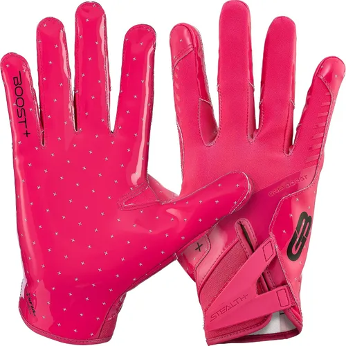Miniatura 16 de Guantes de fútbol Grip Boost - Tecnología Stealth 6.0 Boost Plus adhesiva sólida - Guantes de fútbol para receptores amplios, tallas para hombres