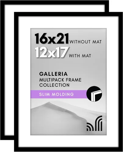 Miniatura 40 de Americanflat Portarretratos de 5 x 7 pulgadas con plexiglás pulido, juego de 2 unidades, para uso como marco de 4 x 6 con paspartú o para fotos de 5