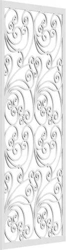 Miniatura 196 de 9 3/8"W x 24 3/8"H x 1/4"T Marilla Decorativos Paneles de Pared de Madera Calado, Abedul