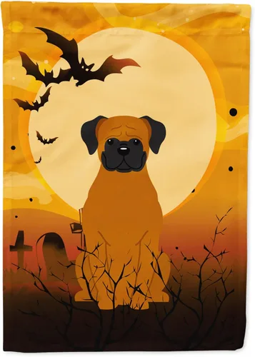 Miniatura 81 de Caroline's Treasures BB4307GF - Bandera de Halloween Airedale para jardín, bandera decorativa para patio exterior, obras de arte de patio, macizos