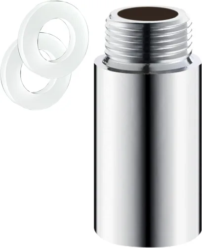 Miniatura 16 de 2 unids 0.787 in extensión de brazo de ducha, acoplador de brazo de ducha, brazo de extensión de cabezal de ducha de acero inoxidable de mano
