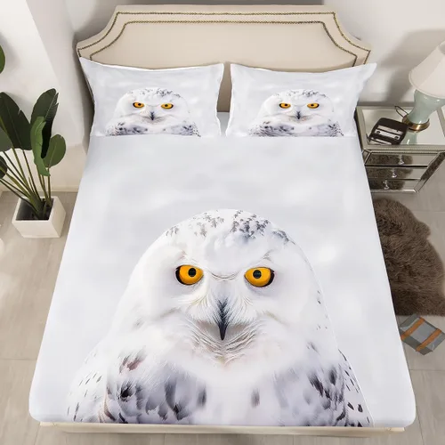 Miniatura 20 de Feelyou Juego de sábanas bajeras de alpaca para niños, lindo juego de ropa de cama con diseño de llama y donas de dibujos animados, juego de sábanas