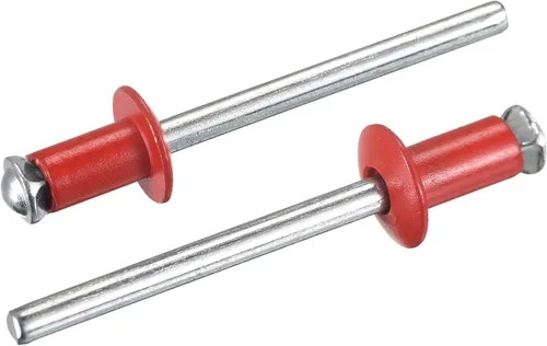 Miniatura 21 de uxcell Remaches ciegos de aluminio, 0.157 in x 0.236 in (5/32 pulgadas x 15/64 pulgadas), remache de extremo abierto, cabeza redonda plana para unir