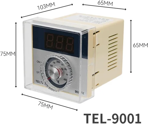 Miniatura 5 de TED-2001 TEL72-9001X Controlador de temperatura K Tipo E Tipo Digital Termostato puntero 400 Celsius 220VCA 2.835* 2.835 in (TED-2001 Tipo E)