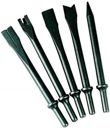 Ingersoll Rand 9500 Kit de brocas de cincel para martillo neumático de la serie Edge 114GQC, juego de 5 piezas que incluye punzón cónico, cincel