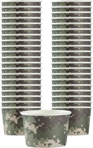 Miniatura 64 de Coppetta - Vasos de postre de 5 onzas, 50 tazas desechables para helado, tapas se venden por separado, cuencos de yogur congelado resistentes