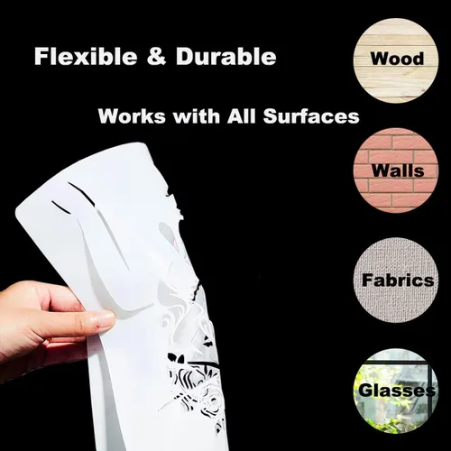 Miniatura 6 de 18 plantillas temáticas para mujer, diseño floral de cara femenina y cita inspiradora para niña, para el hogar, decoración de pared, pintura sobre