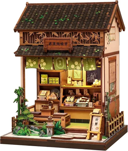 Miniatura 14 de Kit de rincón de libros Fsolis, kit de manualidades para casa de muñecas en miniatura para adultos, decoración para estantería, cumpleaños