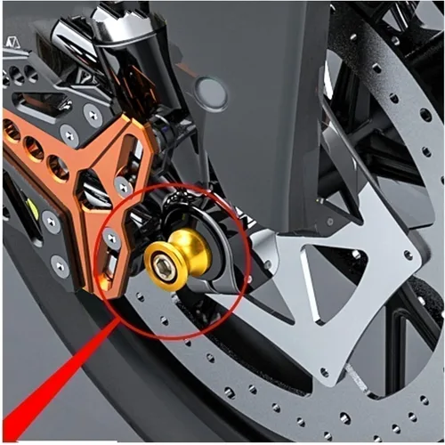Miniatura 5 de Para Yamaha XJ6 Diversion XJR1300 FJR1300 FJR XJR 1300 6MM Accesorios de motocicleta CNC Carretes de basculante Tornillos de soporte deslizante