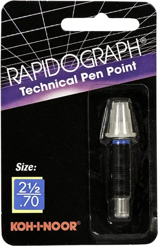 Miniatura 3 de Koh-I-Noor Rapidograph Punta de repuesto de acero inoxidable, 0.047 in, 1 cada uno (72D.4)