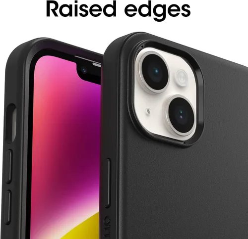 Miniatura 3 de OtterBox Funda de la serie Symmetry para iPhone 14 e iPhone 13 - Negro, Ultra-Elegante, Compatible con Carga Inalámbrica, Bordes Elevados Protegen