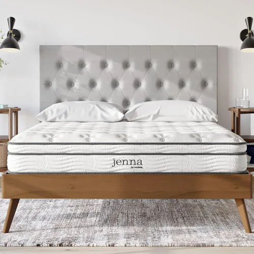 Miniatura 22 de Modway Jenna - Colchón King de muelles interiores (8 pulgadas), Espuma, Blanco