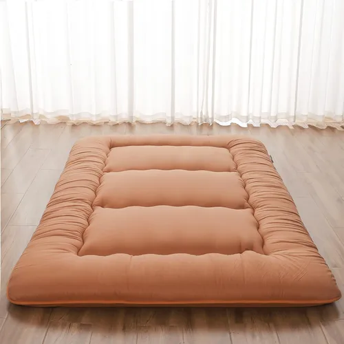 Miniatura 10 de Zelladorra - Colchón japonés de suelo, colchón futón con bolsa de almacenamiento portátil, enrollable, grueso, de tatami, para campamento, Flor