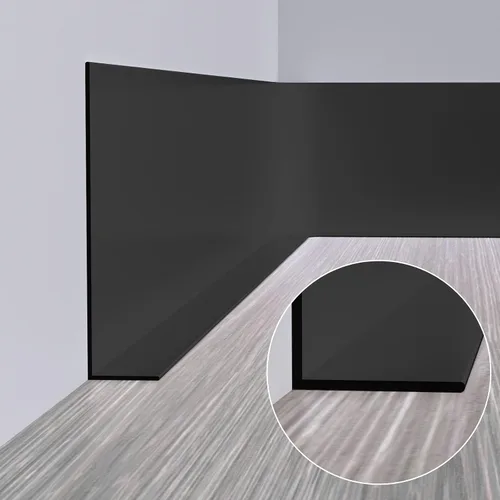 Miniatura 4 de Duzzy Moldura Flexible para Zócalo, 5 Pulgadas (Ancho) x 60 Pies (Largo) de Moldura de Pared de Goma para Despegar y Pegar, Base de Pared de Vinilo