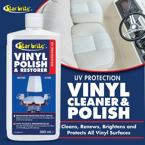 Miniatura 4 de STAR BRITE VInyl - Limpiador, pulidor y protector – Limpia, renueva, ilumina y protege todas las superficies de vinilo, esmalte de champú de grado