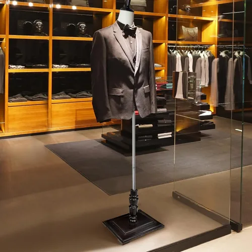 Miniatura 6 de Torso de maniquí masculino con soporte, altura ajustable de 61"-78", maniquí de cuerpo para exhibición de ropa en tiendas de costura