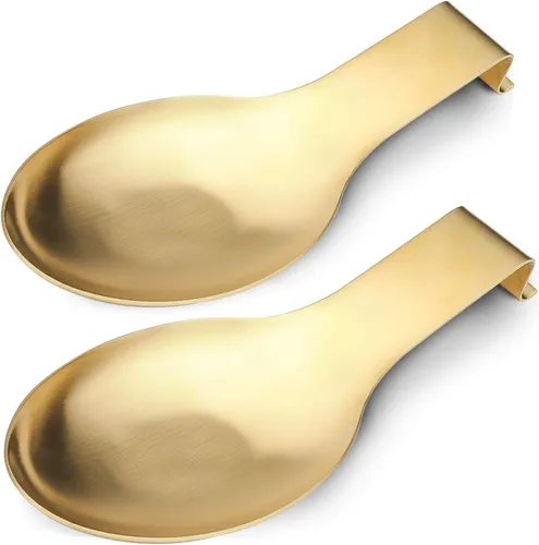 Miniatura 20 de VanlonPro Soporte de cuchara de acero inoxidable, soporte para cucharón de espátula, soporte para cuchara de utensilios de acero inoxidable, acabado