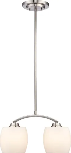 Miniatura 4 de Nuvo Lighting 60/4191 - Cúpula empotrada pequeña de helio con vidrio satinado, ubicación húmeda CUL, níquel cepillado