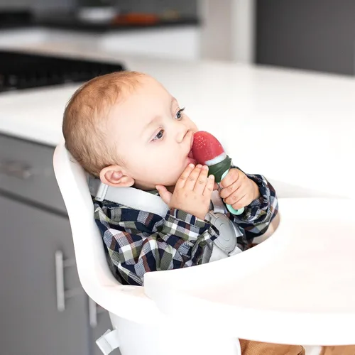 Miniatura 5 de Boon Pulp Silicone Baby Fruit Feeder - Alimentador de silicona suave para bebés, suministros de destete para bebés de frutas y verduras, esenciales
