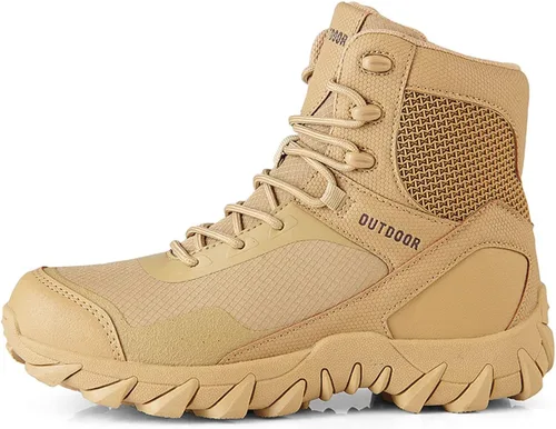 Miniatura 4 de Kervaky Botas tácticas militares para hombre, botas de trabajo ligeras, botas de senderismo