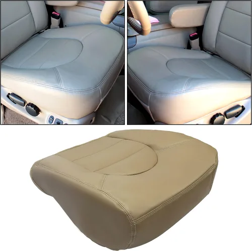 Miniatura 9 de ECOTRIC Funda de repuesto para parte inferior de asiento compatible con Ford F250 F350 F450 Lariat 1999 2000 de cuero artificial color marrón