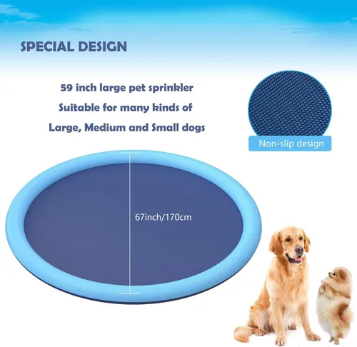 Miniatura 2 de Alfombrilla de salpicaduras para perros y niños, antideslizante para mascotas, gruesa y duradera, tapete de juego para salpicaduras al aire libre