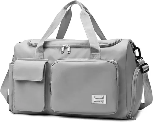 Bolsa deportiva de gimnasio con compartimento para zapatos, bolsa de viaje con bolsillo separado seco húmedo para hombres y mujeres, bolsa de noche