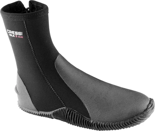 Miniatura 9 de Botas de agua de tripulación unisex para adultos para buceo, surf, barranquismo, grosor de neopreno de 5 mm - Isla: diseñado en Italia Negro/Negro