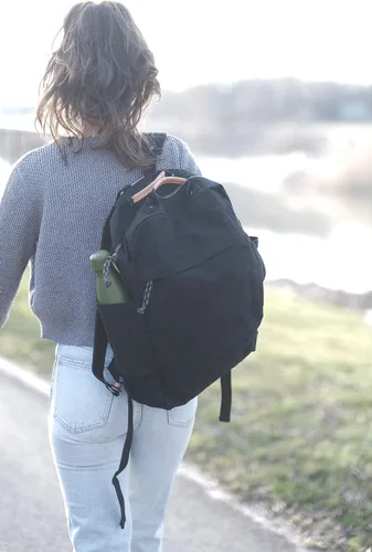 Miniatura 6 de Mochila de lona Gootium para mujeres, estilo vintage con cierre de cremallera, mochila casual para hombres, de tela, para viajes al aire libre