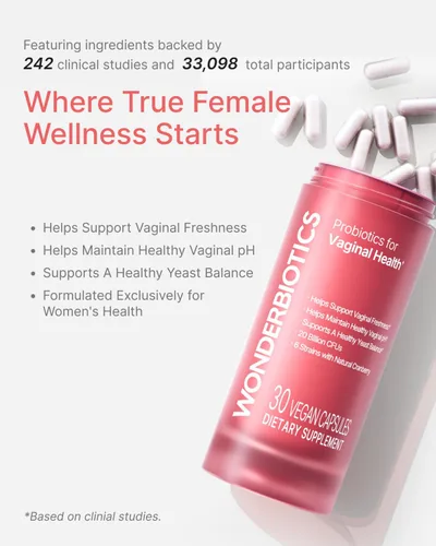 Miniatura 3 de Probióticos para la salud vaginal para mujeres, equilibrio de pH, levadura, suplemento de control de olores, 20 mil millones de UFC, 6 cepas