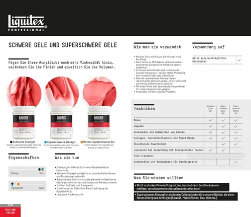 Miniatura 8 de Liquitex Professional Gel Mate Super Pesado, 473ml (16 oz)