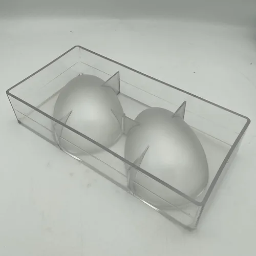 Miniatura 6 de Molde de policarbonato para huevos de Pascua, forma de huevo de avestruz, molde de caramelo, 5.5 in de largo