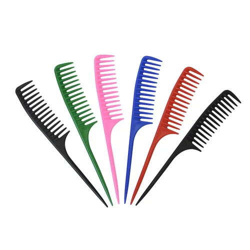 Miniatura 11 de Peines de metal para el cabello, 3 unidades, peine de púas afro, peine de dientes anchos, peine para peluquería, herramienta de peinado