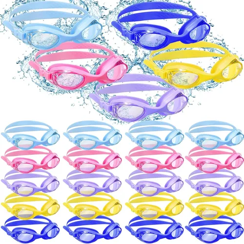 Miniatura 7 de Macarrie 30 gafas de natación para niños a granel, regalos para niños y niñas, para piscina, surf, buceo