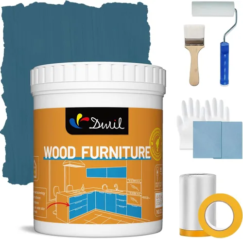 Miniatura 11 de DWIL Pintura acrílica para madera para muebles, semibrillante, adecuada para renovación de superficies de madera, no tóxica e inodora, ecológica