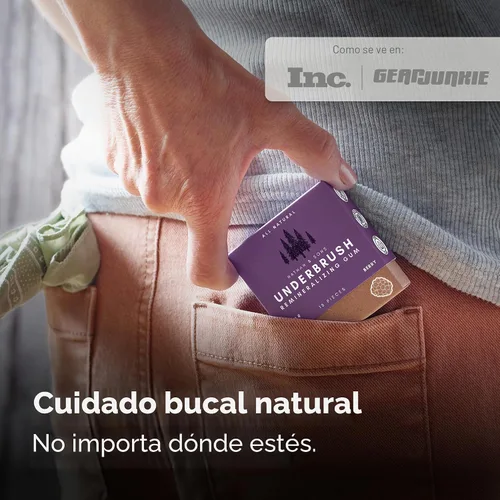 Miniatura 6 de Goma de mascar remineralizante de bayas Underbrush, goma de xilitol sin azúcar con hidroxiapatita, apoya la frescura de aliento y la salud oral