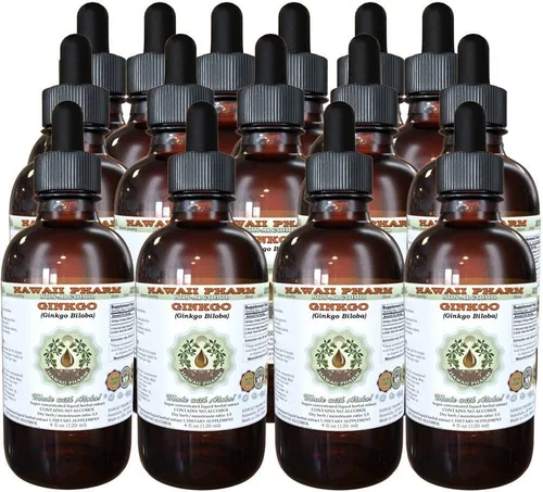 Miniatura 7 de Hawaii Pharm Extracto líquido sin alcohol de ginkgo, ginkgo (Ginkgo Biloba), suplemento herbario natural de glicerita de hoja seca, 4 onzas
