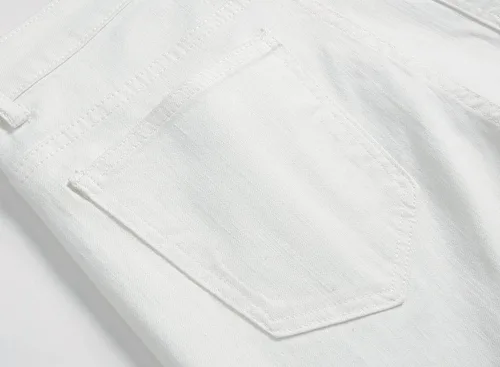 Miniatura 45 de Baylvn - Pantalones de mezclilla entallados y estampados para hombre con corte recto